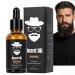 YSTJKD Men's Beard Oil Beard Growth Serum 30ml for daily beard care stimulates beard mustache and hair growth wood essential oil