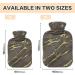 Shop 2L Marble Golden Hot Water Bottle with Cover | Pain Relief & Warmth for Hands & Feet - Winter Essential - Buy Online on GoSupps.com