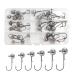 Croch 30 pieces of jig hooks with round jighead for rubber fish for predatory fishangel fishing hook set with different size 5G 7G 10G 17G 20G