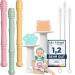 Bite tube baby bpa-free silicone 5 pieces to dental aid baby stork teeth baby help violet root baby teeth cooling bite ring b_5 piece