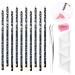 10 Pencil for Rhinestones Pick up Wax Rhinestone Picker Tool Pencil Nail Dotting Applicator White Bead Sorting Tray Triangular Plate 1 Pencil Sharpener 1 Tweezers for Nail Art DIY