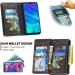 Miago Leather Wallet Case for Huawei Y7 2019 - 9 Card Slots Colorful Zip Flip Diamond Butterfly Design - Durable PU Protective Cover - Buy Online on GoSupps.com