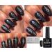 Bluesky Black and Silver Glitter 80633 Starstruck Dark Diamonds Nail Gel Polish UV LED Soak Off 10ml