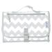 tiddler Easy-Change mat | Portable Baby & Toddler Travel Changing Mat | Expandable Lightweight & Wipe Clean | Multiple Zipped Pockets Padded Lining Detachable Clutch (Yeah Chevrons!)
