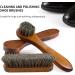 Shoe Brush 2 Wooden Boot Brush Polish Brushes Kit Shoe Shine Brush Cleaning Brushes Horsehair Brush for Leather Shoe Cleaning Buffing Polishing - Buy Online on GoSupps.com