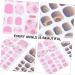 minkissy 4 Sheets Toe Nail Stickers Full Nail Decals French Stickers Toe Nail Decoration Nails Stickers French Manicure Stickers Toe Nail Decals Nail Polish Child Fake Nail Stickers - Buy Online on GoSupps.com