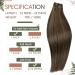Runatur Real Hair Brown Highlights 30cm Extensions - Silky Sew in Tresses #2P8A 70g High Quality - Buy Online on GoSupps.com