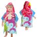 Supgomax hood bathing poncho child poncho towel baby hoods beach towels cartoon absorbent children beach towel child bath towel with hood for beach swimming shower mermaid