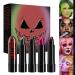 4Colors Matte Soft Mist Halloween Vampire Lipstick Face Body Paint Stick Set High Lipcolo Paint Sticks Professional Costume Makeup easy to apply and color improve skin tone Face & body Painting(Set B) Set B 1