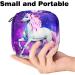 Javenproeqt Women's Bandages Storage Bag - Large Reusable Organizer for First Period - Glitter Unicorn Galaxy Purple - 17x17x12 cm - Buy Online on GoSupps.com