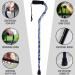 DMI Purple Flower Walking Cane for Men and Women - Lightweight, Adjustable, FSA HSA Eligible - Supports 250 lbs - Ergonomic Soft Foam Grip - Buy Online on GoSupps.com
