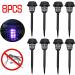 Mosquito Pest Bug Zapper Solar Powered LED Light Insect Killer Lamp for Indoor Outdoor Use 360-400mm ray of Light Easy to Install--No Charging No Wiring Required. (Black 8) Black 8 - Buy Online on GoSupps.com
