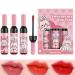 Lip Stain Lip Gloss3 Colors Waterproof Liquid Lipstick Wine Bottle Shape Long Lasting Daily Makeup for Female Girls Mom or Girlfriend