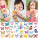 100 Colorful Waterproof Butterfly Temporary Tattoos - Watercolor Flower & Butterfly Stickers for Women, Kids - Body & Face Decoration, Party Favor - Buy Online on GoSupps.com