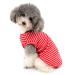 Zunea dog shirt for small dogs cats pets striped T-shirt for summer cool vest puppy basic tank top soft cotton chihuahua clothing for dogs red size XL XL (1 Pack) red