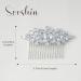 Sooshin Bridal Hair Comb - Crystal Wedding Headpiece for Bride and Bridesmaids in Silver - Buy Online on GoSupps.com