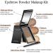 Erinde Eyebrow Powder Makeup Palette 3 Colors Brow Powder Palette w/ Brush Dark & Light Brown Eyebrow Tinted Powder Filler to Shape Natural Eyebrows Long-Lasting Waterproof Eyebrow Makeup Kit #Black Brown - Buy Online on GoSupps.com