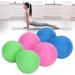 Verdant Touch Peanut Massage Ball - Silicone Yoga & Fitness Equipment for Muscle Relaxation - Available in Rose Red Green Blue - Buy Online on GoSupps.com