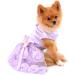 Luxury Summer Pet Dress for Small Dogs & Cats - Paidful Rose Flower Lace Tutu Wedding Dress - Purple Birthday Outfit for Chihuahua - Size M - Buy Online on GoSupps.com