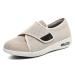 W&LESVAGO Men's Wide Width Diabetic Walking Shoes with Adjustable Closures Non-Slip Lightweight Sneakers Air Cushion for Diabetic Edema Plantar Fasciitis 11 Wide M039-beige