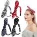 Lvyeer 4 Pack Paisley Print Bow Headbands for Women - Rabbit Ear Headwrap Hair Accessories for Girls - Style1 (White Red Navy Blue Black) - Buy Online on GoSupps.com