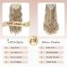 Feshfen Clip-In Hair Extensions - 4PC Synthetic Wavy Extensions Caramel Brown & Beige Blonde 50 cm for Women - Buy Online on GoSupps.com