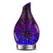 MAXWINER Essential Oil Diffuser Ultrasonic 3D Glass Aromatherapy Diffuser, Auto Shut-Off, Timer Setting, 7 Colors LED Lights Changing for Home, Office, Spa 120ml 3d Firework
