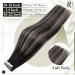Runature Real Hair Extensions - 60cm Black Ombre with Silver - Invisible Tape 20 Pieces Smooth Balayage #1B/S/1B - Buy Online on GoSupps.com