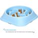 UPSKY Non-Slip Slow Feeder Dog Bowl for Small Dogs (12-70 lbs) - Interactive Puzzle Bowl for Bloat Prevention and Anti-Choking - A-Blue - Buy Online on GoSupps.com