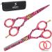 Pink Zebra Professional Barber Scissors Shears Thinning Hairdressing Salon Set - High-Quality Tools for Stylists - Buy Online on GoSupps.com
