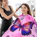 Kigai Butterfly Flowers Barber Cape - Professional Waterproof Hair Cutting Cape for Men & Women with Adjustable Snap Closure - Buy Online on GoSupps.com