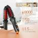 Portable Cordless Curling Iron Brush for Women - Instant Hair Curler & Styling Comb - Extra Long Tourmaline Ceramic Barrel - Ideal for Travel (Black - Buy Online on GoSupps.com
