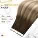 Moresoo Real Hair Extensions Tape-In | Blonde to Dark Brown Ombre | 55 cm Invisible Tape Extensions | 25g Quality Hair - Buy Online on GoSupps.com