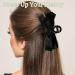 2pcs Big Bow Hair Claw Clips for Women - French Bow-knot Barrettes for Thick Thin Hair - Nonslip Black Bow Hair Claws - Perfect for Birthday Party, Show, Christmas & Thanksgiving - Buy Online on GoSupps.com