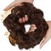 OMGREAT 2PCS Dark Auburn Updo Messy Hair Buns Curly Wavy Ponytail Extensions - Buy Online on GoSupps.com