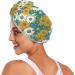 Super Absorbent Blue Yellow White Daisy Flower Hair Towel 2 Pack - Quick Dry Hair Turbans for Women & Girls - Buy Online on GoSupps.com