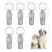 Welsberg 6 pieces of address pendant address stube address sleeve collar waterproof silver trailer for dog and cat address capsule ultra light address horn silver