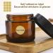Homury 9-Piece Braunglas Cosmetic Containers Set | 50ml Refillable Cream Jars with Black Lids & Liners | Versatile Ointment Pots + 12 Labels for Creams & Lotions - Buy Online on GoSupps.com