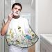 Watercolor Flower Butterfly Beard Bib - Non-Stick Grooming Cloth for Men | Wildflower Hair Catcher & Salon Cape Apron | Perfect Gifts - Buy Online on GoSupps.com