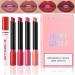 4Pcs Matte Lipstick Set 4 Colors Retro Red Tube Cigarette Lip Tint Lip Balm Velvet Moisturizer Smooth Lip Stain Long Lasting Waterproof Non-stick Cup Lip Makeup for Women Girls