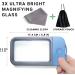 VOCA Magnifying Glass with Light 3X Large Rectangle Reading Magnifier with 10 LEDs for Seniors with Macular Degeneration Newspaper Books Small Print for Low Visions (Blue) - Buy Online on GoSupps.com