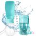 Wimans Dog Water Bottle,19oz-12oz Foldable Dishwasher Safe Portable Dog Water Bottle,Leak Proof Dog Water Bottle Dispenser Easy to Carry&Feed for Walking Hiking Travel,Food Grade Plastic 350ML Mint Green
