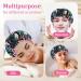 Abeillo 4 Packs Double Layer Shower Caps Reusable Bath Cap Waterproof Elastic Shower Hat Edge Covering Ears for Women Shower Spa Salon - Buy Online on GoSupps.com
