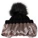 Women's Winter Beanie Hat - Thermal Knitted Warm Earflap Cap with Hairball Accent - Black - Buy Online on GoSupps.com
