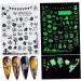 Halloween Nail Art Stickers Decals 6 Sheets Glow in The Dark Nail Decals 3D Self-Adhesive Fluorescent Nail Stickers DIY Acrylic Nail Art Design for Women Girls - Buy Online on GoSupps.com
