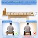 ETECHMART 2-Tier Bamboo Shower Bench  24 Inch Spa Stool with Storage Shelf for Inside Shower Legs Shaving  Entryway or Bathroom  A-Shaped Shower Bath Seat for Seniors Adults Disabled Women  Natural 24Ã20Ã12 Inch+Bamboo - Buy Online on GoSupps.com