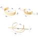 PANTIDE 3Pcs Hair Cuff Bun Cage Kit - Vintage Alloy Hair Accessories for Women - Gold Geometric Hair Clip - Buy Online on GoSupps.com
