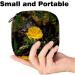 Yellow Flower Lady Napkins Storage Bag | Portable Menstrual Cup Zipper Bag for Teens & Women - Buy Online on GoSupps.com