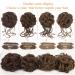 Deethens Messy Hair Bun Scrunchie - Curly Updo Ponytail Chignon Hairpiece in Medium Chestnut Brown - Buy Online on GoSupps.com