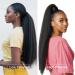 Humistwbiu Kinky Straight Ponytail Human Hair with Wrap Around Magic Tape Brazilian Virgin Human Hair Ponytail for Black Women Yaki Hair Natural Black Color (16 Inch Kinky straight Ponytail) 16 Inch Kinky Straight-Wrap Around - Buy Online on GoSupps.com